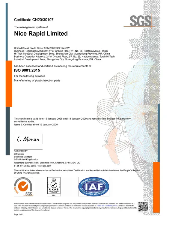 iso 9001:2015 certificated